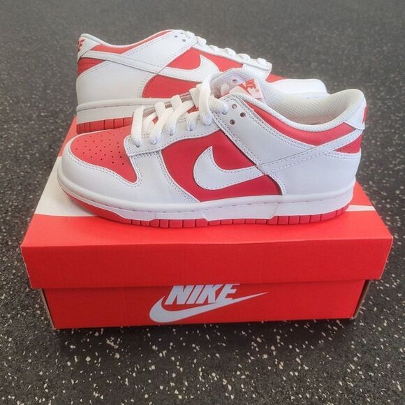 Nike Dunk Low (GS) New Sz 4Y / 5.5W Championship Red White (2021) CW1590-600